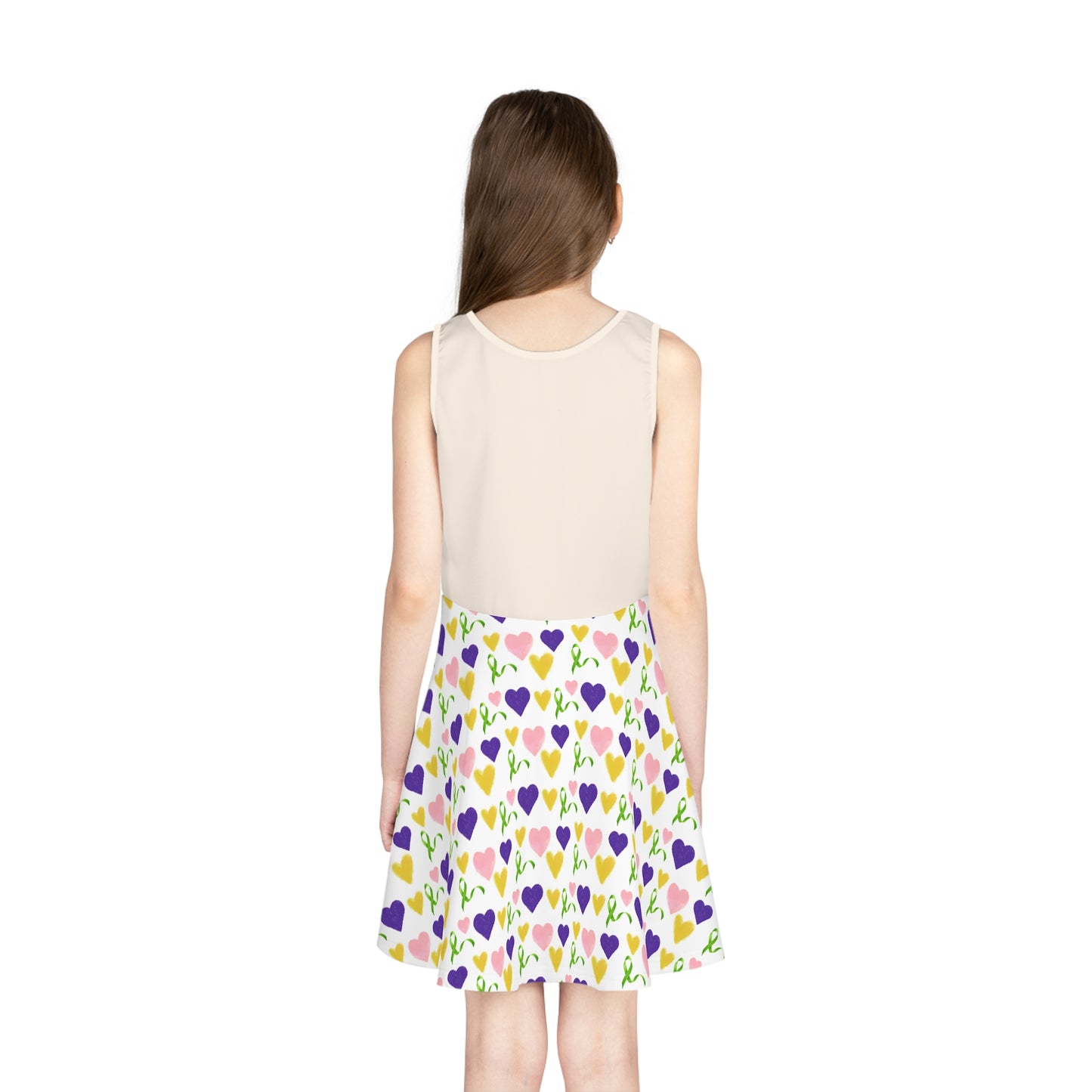 Maya On the Move Colorful Girls' Sundress with Heart Patterns