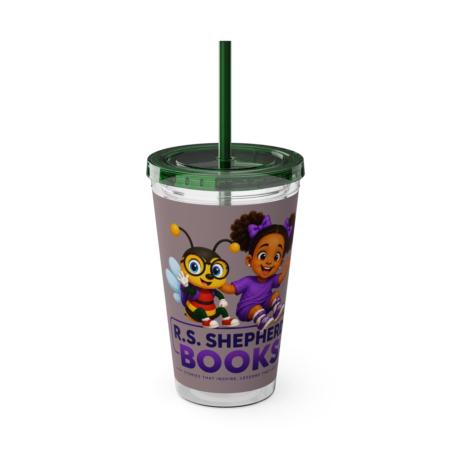 R.S. Shepherd Books Main Characters - Sunsplash 16oz Tumbler with Straw Printify