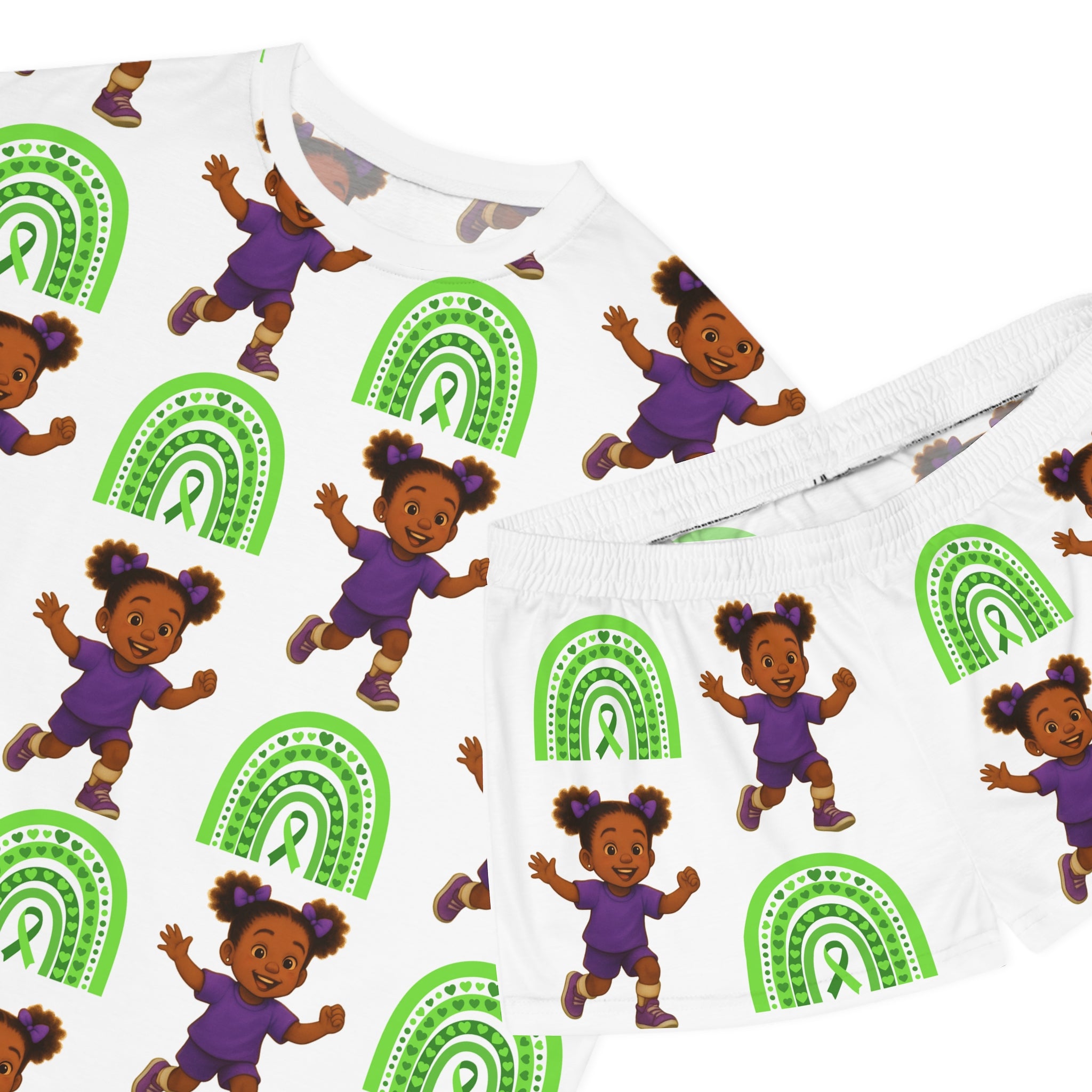 Maya Pajama Set with Rainbow Design