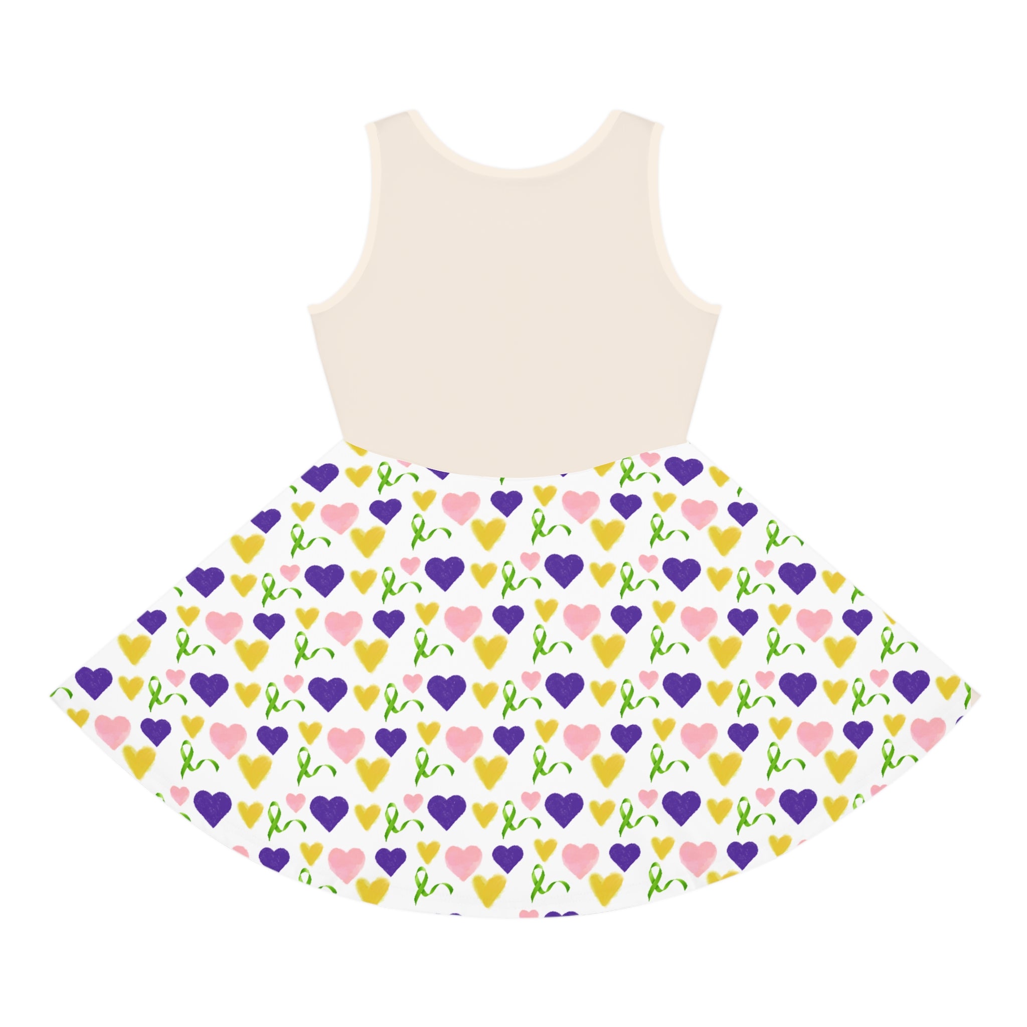 Maya On the Move Colorful Girls' Sundress with Heart Patterns