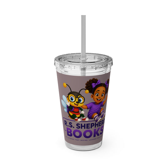 R.S. Shepherd Books Main Characters - Sunsplash 16oz Tumbler with Straw Printify