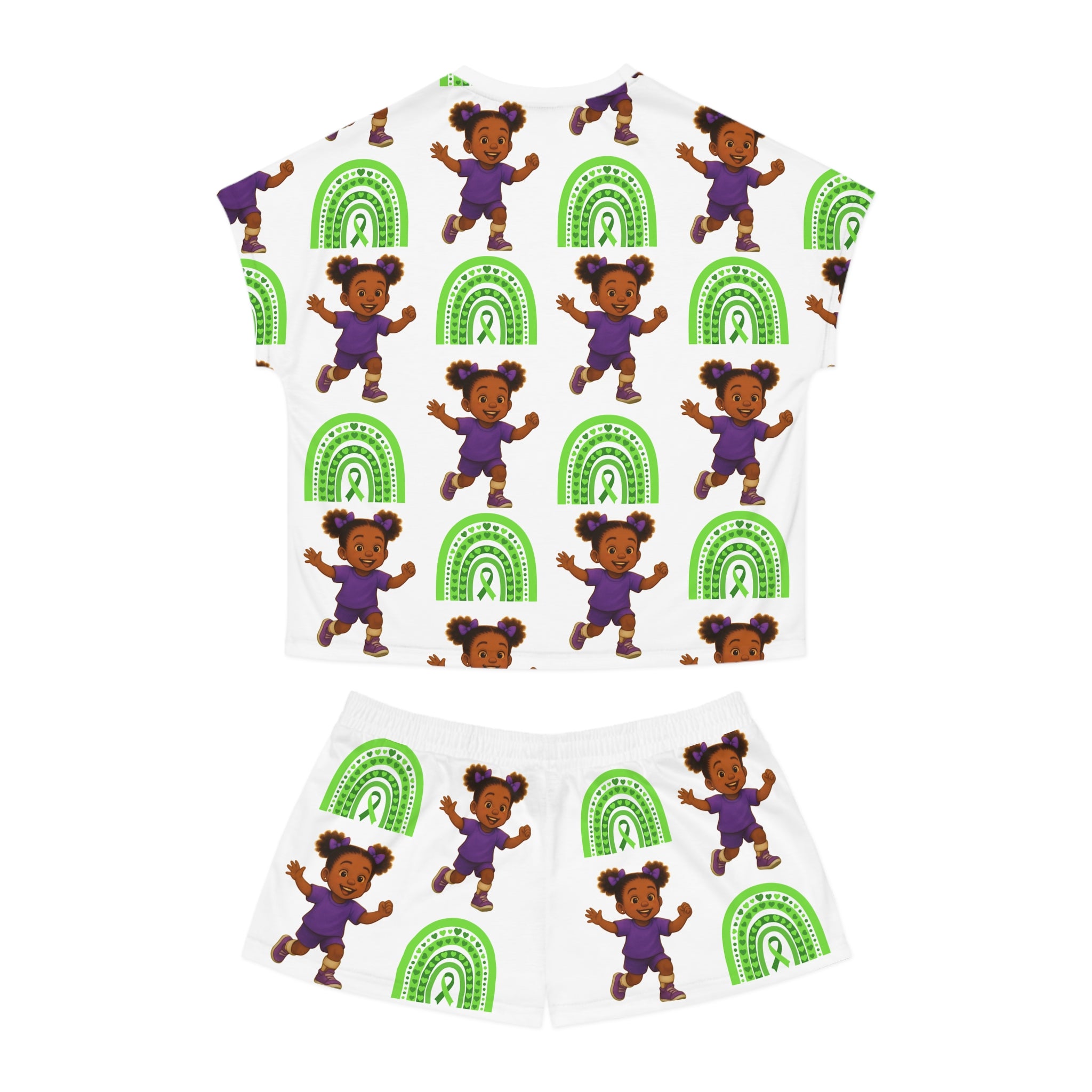 Maya Pajama Set with Rainbow Design