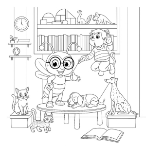 🖍️Coloring Page - Bernard's Lesson: Sharing Feelings in a Classroom World